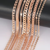 50cm 60cm 585 Rose Chain Necklace for Men Women
