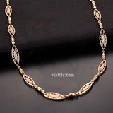 50cm 60cm 585 Rose Chain Necklace for Men Women