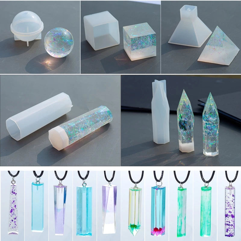 Style Pendulum Stereo Silicone Pendant Mold Epoxy Resin Mold