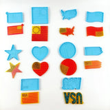 American US Flag Keychain Pendant Resin Molds Kit