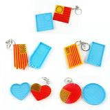American US Flag Keychain Pendant Resin Molds Kit