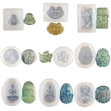 10 Guanyin Buddha Amulet Yin Yang Taiji Charms Resin Casting Molds