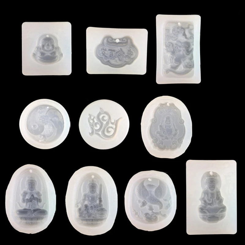 Guanyin Buddha Chinese Amulet Resin Casting Molds