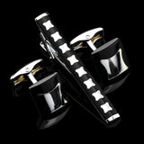 10 Styles Plating Metal Cufflinks Necktie Tie Bar Clasp Clip Set Gift