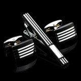 10 Styles Plating Metal Cufflinks Necktie Tie Bar Clasp Clip Set Gift