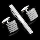 10 Styles Plating Metal Cufflinks Necktie Tie Bar Clasp Clip Set Gift