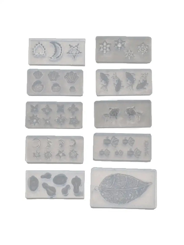 Goldfish Leaf Snowflake Moon Star Sun Pendant Resin Molds