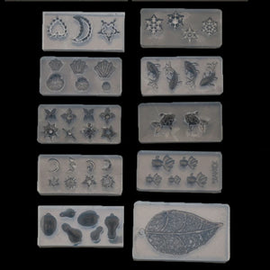 Goldfish Leaf Snowflake Rabbit Pendant Resin Mold Moon Star Sun Fillings