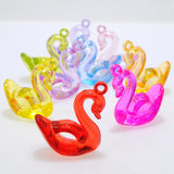 10 Acrylic Cartoon Animal Pendants Charms for Kids Craft