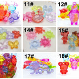 10 Acrylic Cartoon Animal Pendants Charms for Kids Craft
