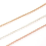 10 Yard Metal Cross O Chain Necklace Silver KC Women Men DIY Jewelry Findings