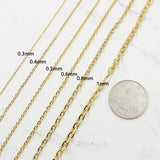 Stainless Steel Flat Link Cross Chains Bulk for DIY Jewelry Making