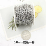 Stainless Steel Flat Link Cross Chains Bulk for DIY Jewelry Making