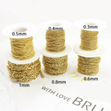 Stainless Steel Flat Link Cross Chains Bulk for DIY Jewelry Making