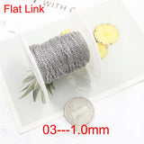 Stainless Steel Flat Link Cross Chains Bulk for DIY Jewelry Making