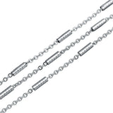 10 Yards Stainless Steel Clip Beads Tube Cross Chain Texture Tube Cable Chain