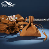 10 Microfiber Drawstring Pouches Jewelry Ring Earring Bag