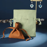 10 Microfiber Drawstring Pouches Jewelry Ring Earring Bag