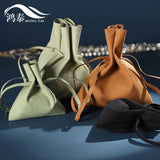 10 Microfiber Drawstring Pouches Jewelry Ring Earring Bag