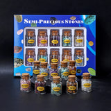 10 Natural Quartz Gravel Rock Wishing Bottles - Reiki Healing Agates Chip