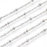 304 Stainless Steel Flat Oval Cable Chains for Jewelry Making