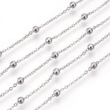 304 Stainless Steel Flat Oval Cable Chains for Jewelry Making