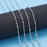 304 Stainless Steel Flat Oval Cable Chains for Jewelry Making