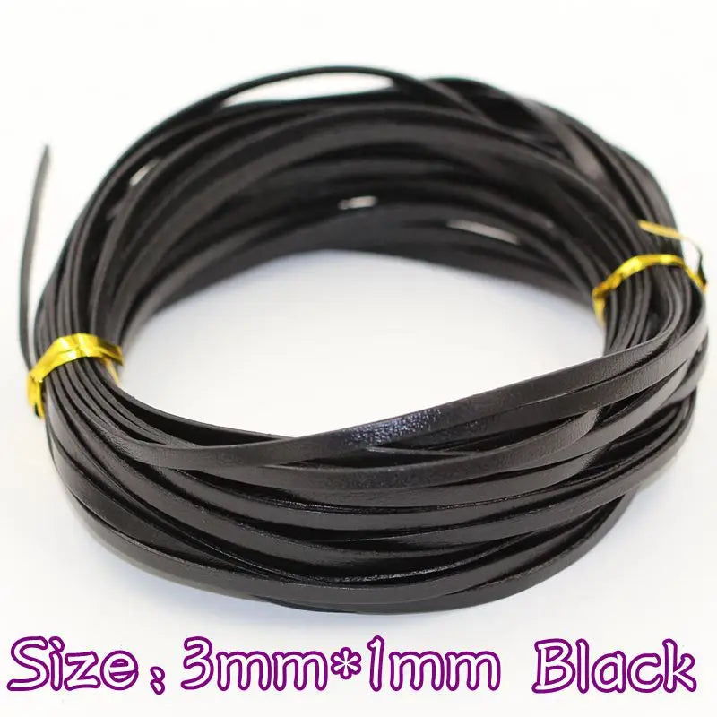 1mm Thin Cow Leather Cord for Bracelet Necklace Bags Accessories