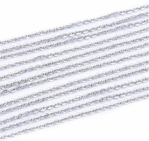10m Cable Chain Link for Necklace Jewelry DIY Making 1.5mm
