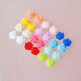 10 Mini Retro Resin Rose Flower Nail Art Patches for DIY Earrings Jewelry