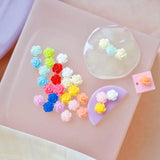 10 Mini Retro Resin Rose Flower Nail Art Patches for DIY Earrings Jewelry