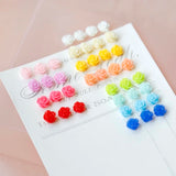 10 Mini Retro Resin Rose Flower Nail Art Patches for DIY Earrings Jewelry