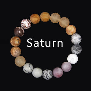 10mm Planet Bracelet Howlite Lapis Stone Beads