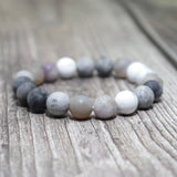 10mm Planet Bracelet Howlite Lapis Stone Beads