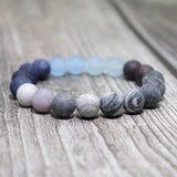 10mm Planet Bracelet Howlite Lapis Stone Beads