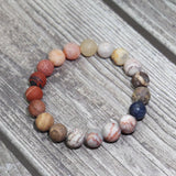 10mm Planet Bracelet Howlite Lapis Stone Beads