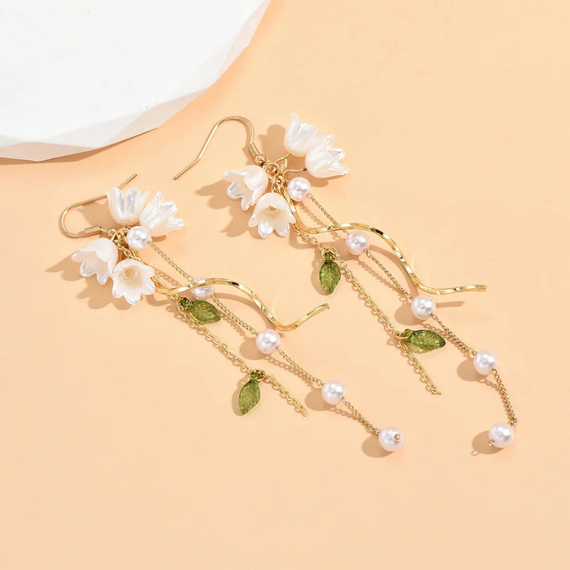 Flower Tassel Earrings Lot of 10 Pairs for Women