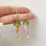 Metal Flower Tassel Pearl Earrings for Women - Pack of 10