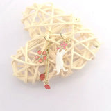 Sakura Cat Earrings, 10 Pairs Enamel Epoxy Jewelry Metal for Women