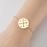 Minimalist Stainless Steel Compass Bracelet x10