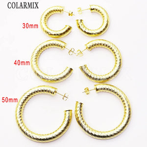 10 Pairs Round Hoop Earrings for Women