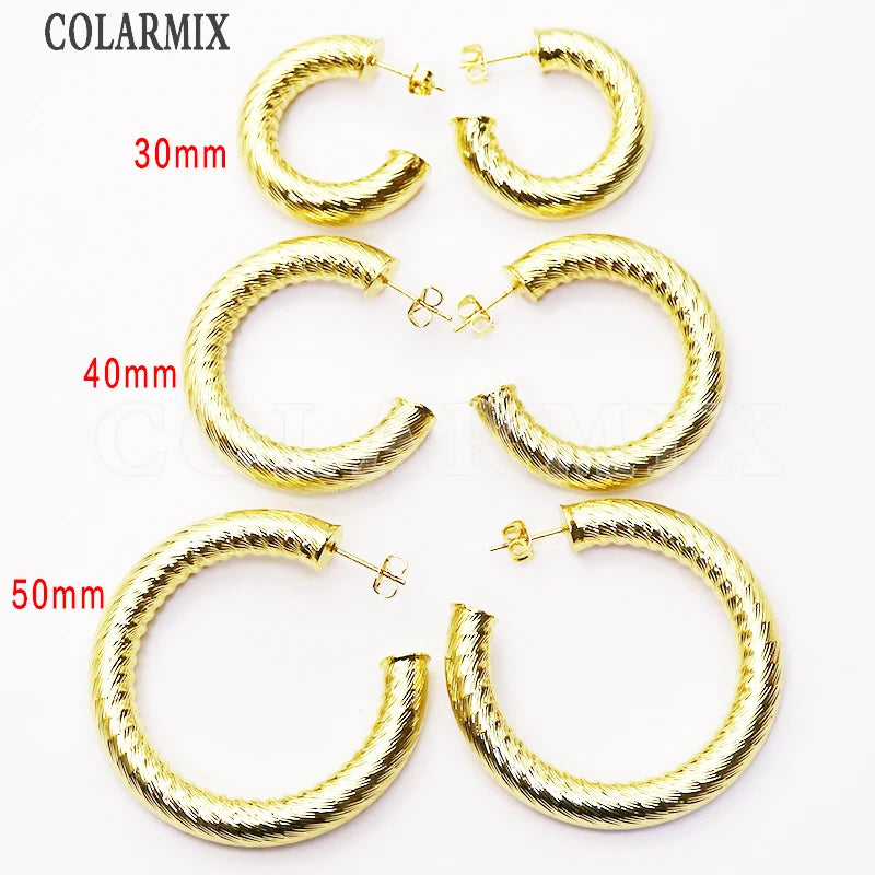 10 Pairs Round Hoop Earrings for Women