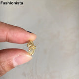 10 pcs 13mm Brass Flowers Charms 3D Flower Filigrees Gold Silver-color