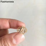 10 pcs 14mm 3D Flowers Charms Filigree Jewelry Brass Silver-color Floral Blossom