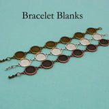 10 pcs Round Bezel Bracelet Setting, Fits 18mm Inserts