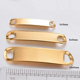 10pcs 316L Silver Men Blank Tags Stainless Steel ID Bracelet Dog Tag Jewelry