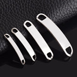 10pcs 316L Silver Men Blank Tags Stainless Steel ID Bracelet Dog Tag Jewelry