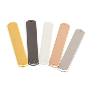 10 pcs 36 * 7mm Copper Sheet Necklace Pendant DIY Supplies