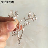 10 pcs Flower Branch Plum Blossom Zinc Alloy Gold Silver Handmade Crafts
