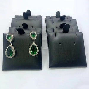 10 pcs Pu Leather Earring Card Holders Necklace Display Stand